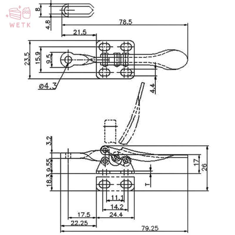 [WETK] Gh-201a clamp quick-release toggle clamps vertical toggle clamp hand clip tool vn