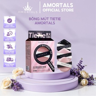 Set 3 Mút AMORTALS Hồng Đen Siêu Mềm Tán Kem Nền Kem Che Khuyết Điểm Tiện Lợi Không Ăn Phấn Đặc Biệt