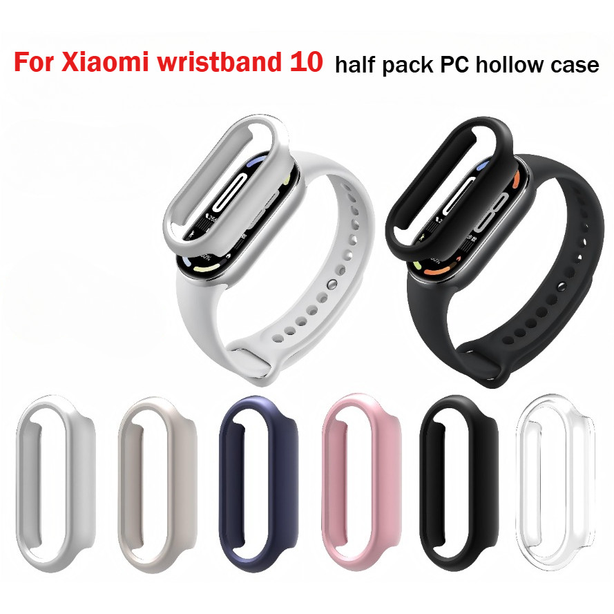 Ốp PC Cho Xiaomi Mi Band 10 9 8 Ốp Lưng Bảo Vệ Vỏ Cho Xiaomi Mi Band 10 Gốm Rỗng Ra Bao