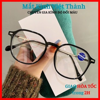  CÓ SẴN ĐỘ Kính lục giác nhựa chân kim loại cắt dc cận lão Nhận cắt cận viễn loạn theo y cầu Mắt Kính Việt Thành A1025 