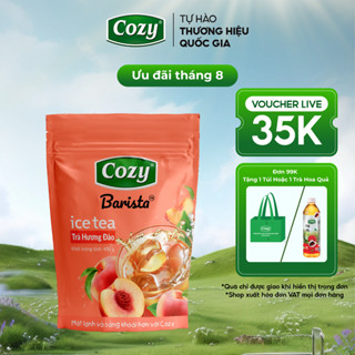 Trà Cozy Ice Tea, Trà Đen Các Vị Trái Cây Hòa Tan Trà Đào Trà Chanh Sâm Bí Đao, Dành Pha Chế, Làm Thạch Rau Câu Gói 400g