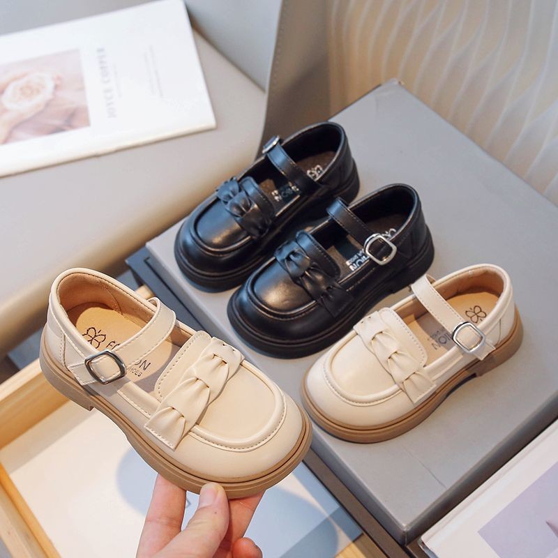 Giày Loafer Lolita trắng cho bé gái, phong cách Anh, mùa xuân và thu, giày công chúa mới cho bé gái