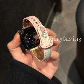  Dây đeo da mỏng Cat 's Paw cho Huawei Watch Fit 3 2 Fit 4 10 9 8 Band Vòng đeo tay thay thế Huawei Fit 4Pro Phụ kiện 