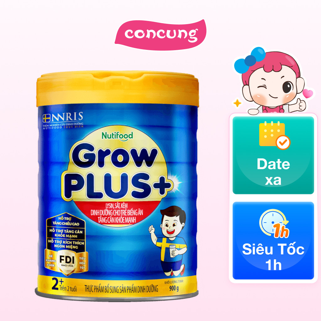 Sữa GrowPLUS+ Xanh 2+ tuổi, 900g