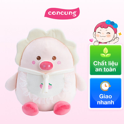 Thú bông bé heo hồng đeo yếm quả đào Animo (TN)