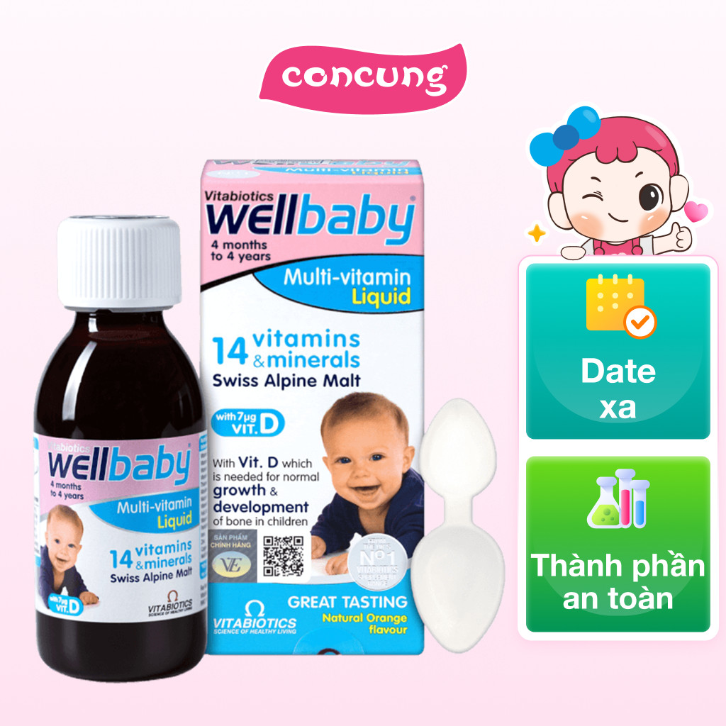 Siro Vitamin và khoáng chất Wellbaby Multi-Vitamin Liquid