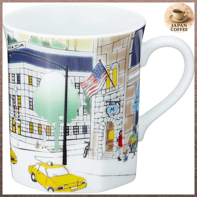 NARUMI Travel Mug Collection - 280cc Scenic Design, Microwave Safe, Gift Boxed, Made in Japan