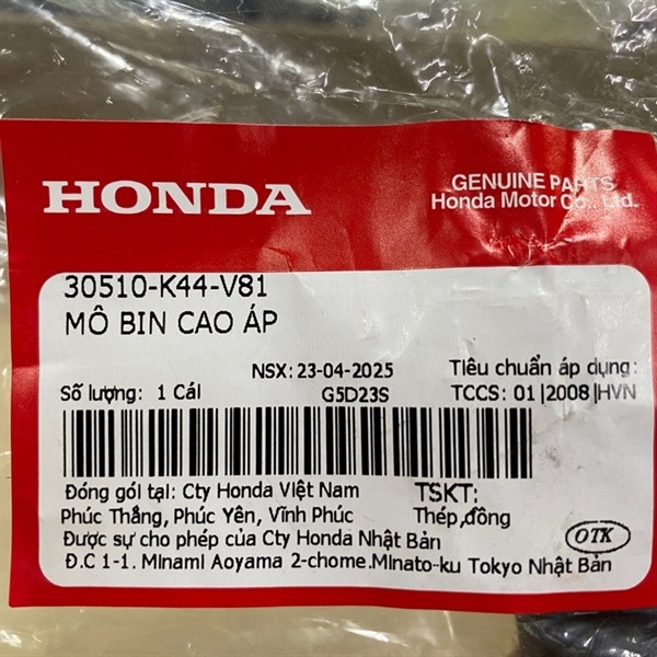 Mô bin cao áp xe Vision 2014-2019 (30510K44V81)