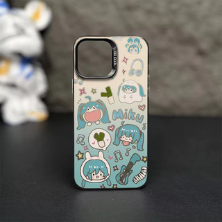 Ốp Điện Thoại Hoạt Hình Hatsune Miku Tương Thích Cho IPhone 15 11 14 12 13 Pro Max X XR XS Max 7 / 8 Plus Se2020 Ốp Lưng Thời Trang Chống Sốc Silicon Cứng