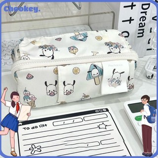 Chookey Bút Chì, Pochacco / Cinnamoroll Túi Đựng Bút Mở Lớn, Phim Hoạt Hình Crayon Shin-chan Hộp Bút Dung Tích Lớn Đồ Dùng Văn Phòng Trường Học
