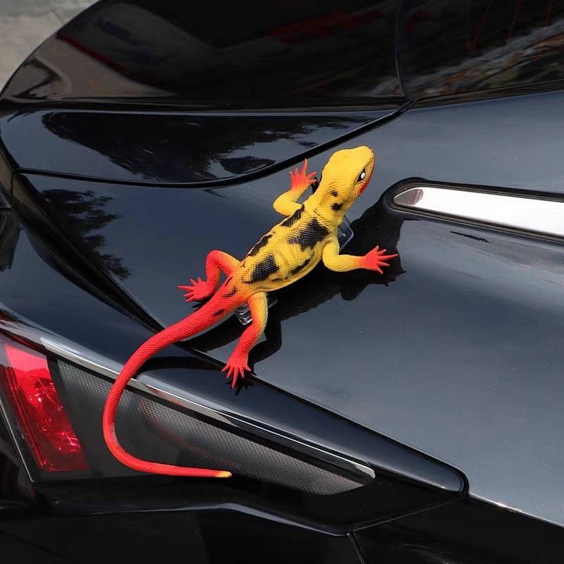 Car Gecko Roof Doll Car Funny Simulation Creative Personality Towable Man Lift outside Decorative St