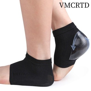 Vỏ bảo vệ gót chân VMCRTD, Tất gót chân Plantar chống nứt bằng silicon, Miếng đệm giày Polyester giảm đau dưỡng ẩm gót chân