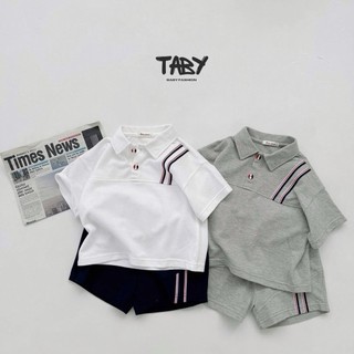  Set polo cổ đức cộc tay năng động cho bé, chất liệu cotton cá sấu xịn xò, gam màu nhã nhặn cho bé 8-23kg SB1851
