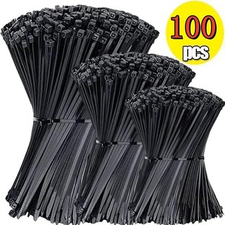100 chiếc nhựa nylon dây buộc dây tự khóa dây dây dây dây có thể điều chỉnh cáp thắt lưng dây văn phòng nhà dây zip ties
