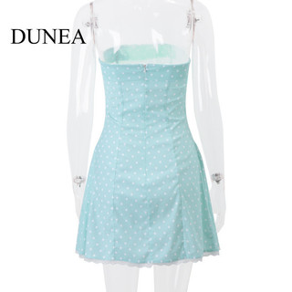 Đầm Mini chấm bi trễ vai thời trang DUNEA