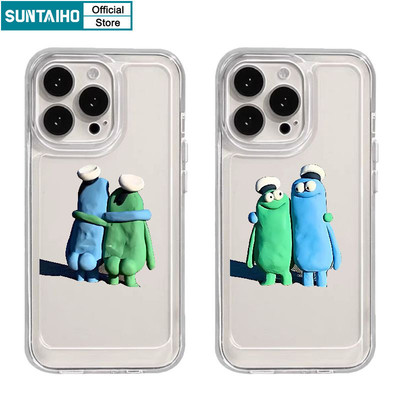 Suntaiho Thẩm Mỹ Độc Đáo Vỏ Nhựa Họa Tiết Hoạt Hình Ốp lưng Cho Iphone 15 14 12 13 11 Pro Max IP 7 8 Plus Iphon X Xs XR Xs Max TPU Mềm Cao Cấp Chống Sốc Ốp Lưng