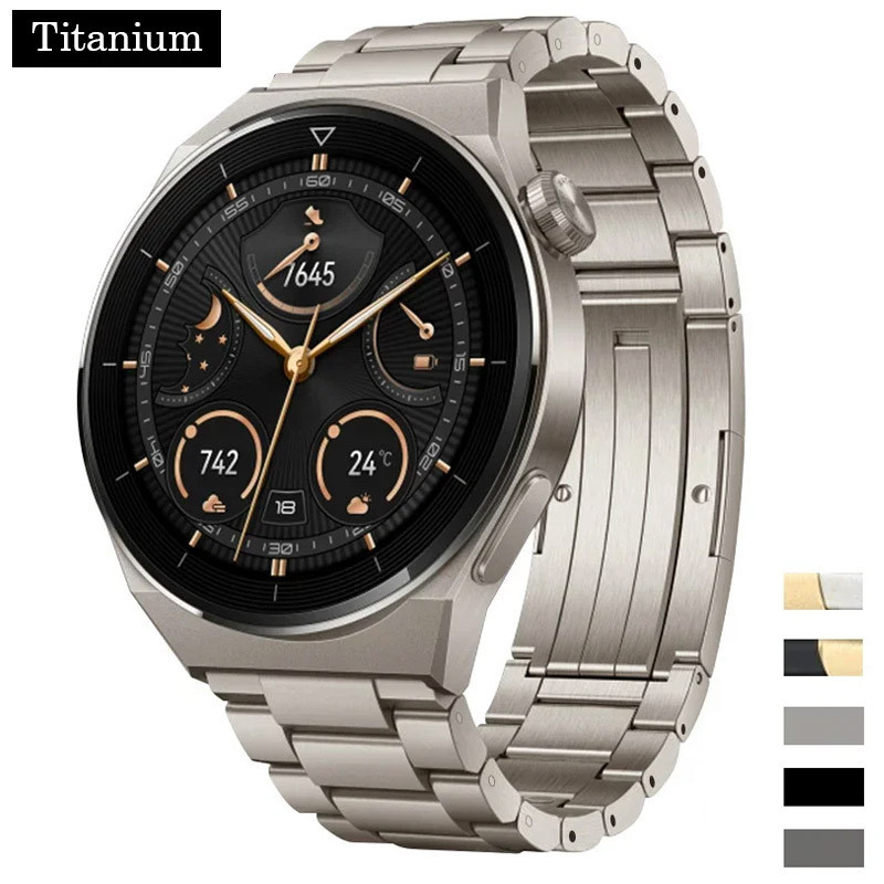 Dây đeo kim loại titan 22mm cho HUAWEI Watch 4 Pro Band Correas cho HUAWEI GT4 3 46mm / GT3 / GT 2 4