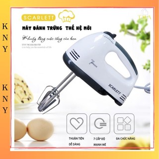 Máy Đánh Trứng Cầm Tay 260W 7 Tốc Độ,  công suất lên đến 260W - Hàng chính hãng Scarlett - Bảo hành 3 tháng KNY