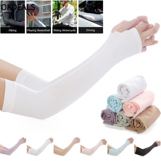 Okdeals Mới Găng Cánh Tay Thể Thao Hở Ngón Làm Mát Mùa Hè Bảo Vệ Chống Nắng Nhiều Màu Sắc Khi Chơi Thể Thao Ngoài Trời