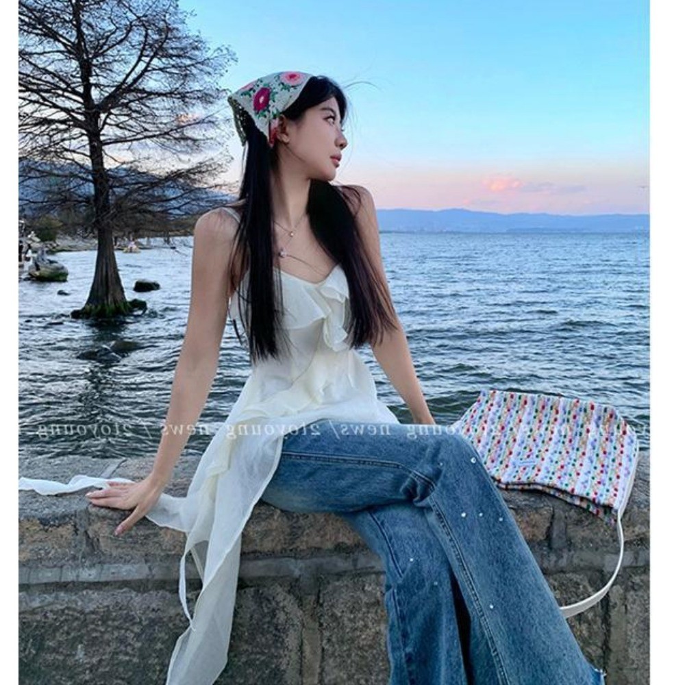 RICH-THEY Áo Yếm Nữ Áo Crop Top Cúp Eo Thời Trang Và Gợi Cảm Mới Cho Mùa Hè | BigBuy360 - bigbuy360.vn