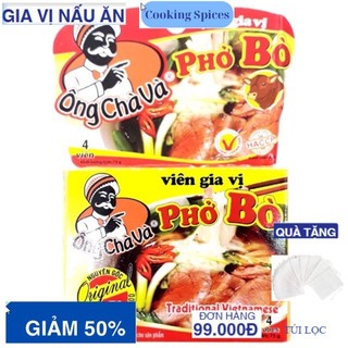 1 Hộp Viên gia vị phở bò 4 viên/1 hộp - Hàng chuẩn