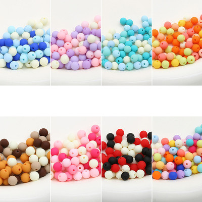 30 Chiếc 8 Mm Màu Sắc Hỗn Hợp Mờ Acrylic Hạt Tròn Rời Miếng Đệm Hạt Cho Vòng Cổ Vòng Tay Móc Khóa DIY Trang Sức Thủ Công Làm Hạt