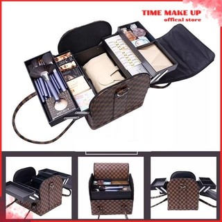 Cốp da cốp đựng đồ makep nail phun xăm. Cốp da đa năng xách tay MS 000142 [ TIME MAKE UP ]