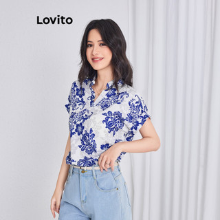 Áo kiểu Lovito hoạ tiết in họa tiết dân tộc Boho cho nữ L96MD024