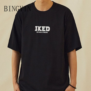BINGYIN áo phông nam Áo Thun phông áo nam thun Áo Thun Form Rộng Ngắn Tay Unisex C98A6CU 37Z240909
