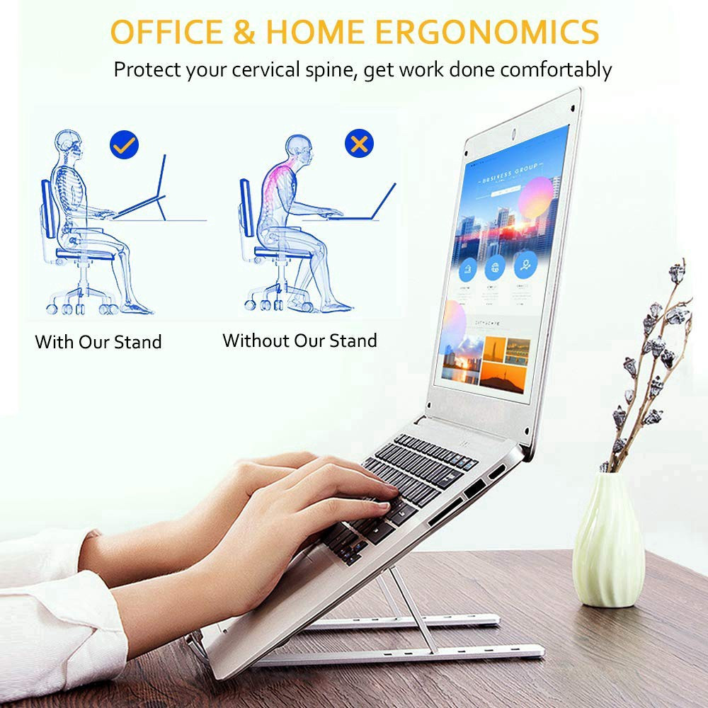 Giá đỡ máy tính xách tay nhôm Goojodoq 6 vị trí có thể điều chỉnh chiều cao | BigBuy360 - bigbuy360.vn