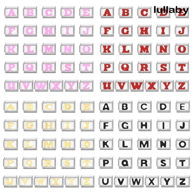 Chữ A-Z Ý Quyến Rũ Liên Kết Cho Vòng Tay Vòng Tay Thời Trang Mới Người Bạn Gia Đình DIY Mô Đun Vòng Tay Quyến Rũ Ý Liên Kết Phù Hợp Với 9mm Vòng Tay Thép Không Gỉ Trang Sức DIY Làm