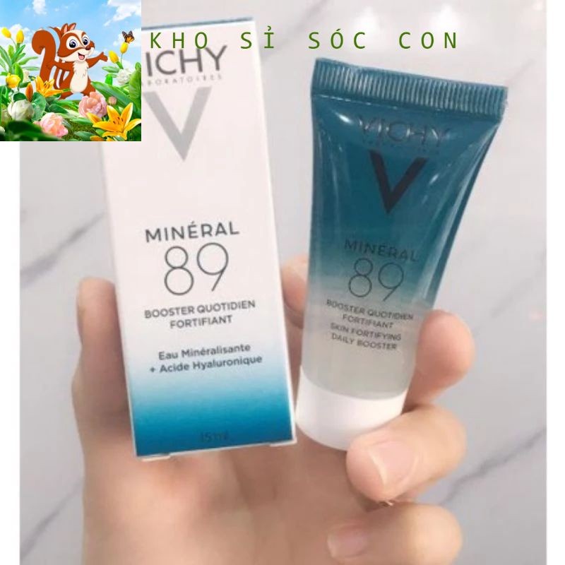 (2/2025 mini) Dưỡng Chất Khoáng Cô Đặc Phục Hồi & Bảo Vệ Da Vichy Mineral 89 tuýp 3ml - Tinh chất Se