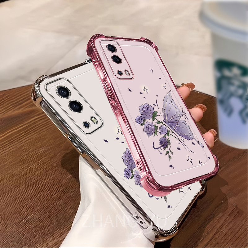 Ốp lưng VIVO Y72 Y76 Y76S 5G Vỏ điện thoại Silicon Bảo vệ bốn góc CHD