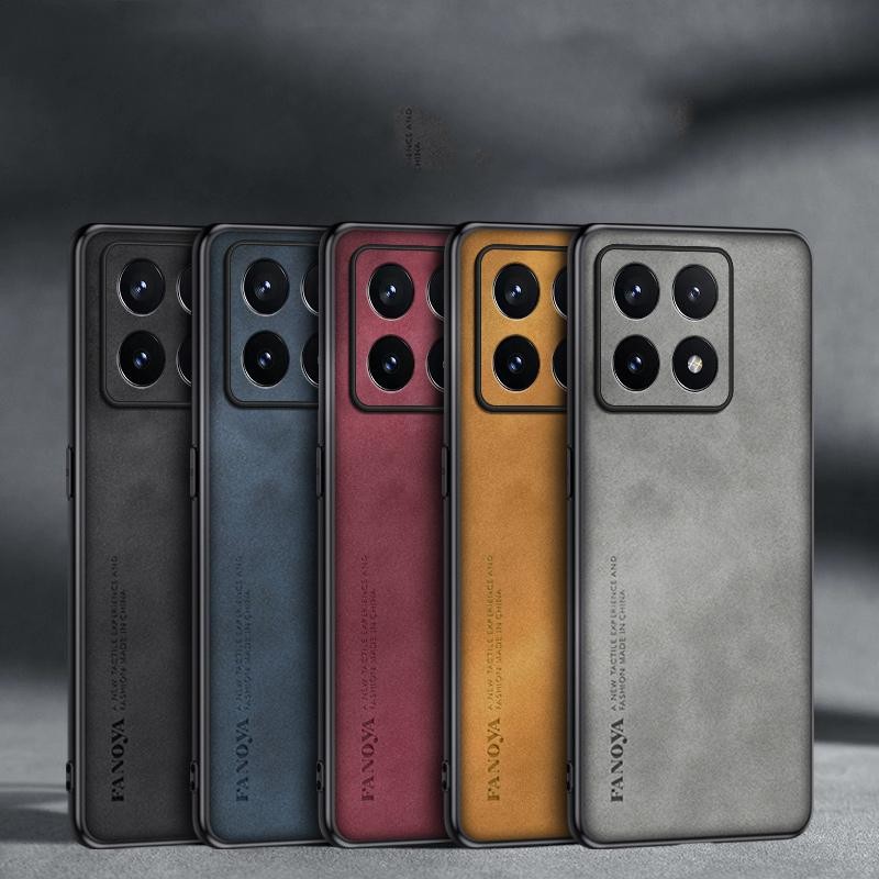 Dành Cho Xiaomi 14T Pro Xiaomi14T Ốp Lưng Silicon Mềm Cạnh Cứng Ốp lưng Da PU
