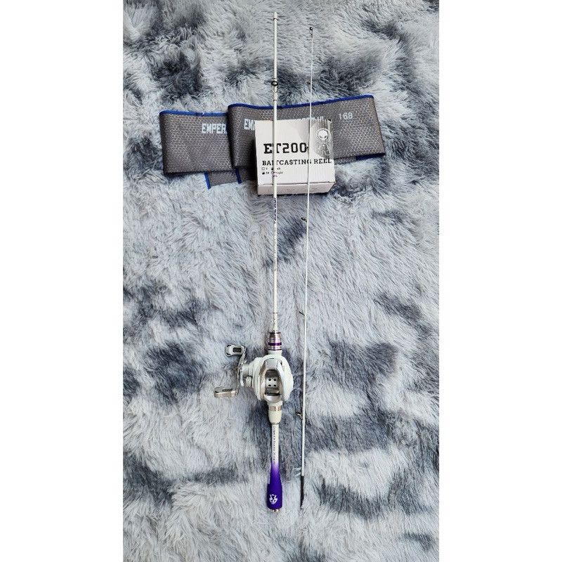 Bộ Combo Cần Câu Lure UL Hoàng Đế Máy Ngang ET200 Trái Phải- Combo Cần Lure Cao Cấp quocfishing viet