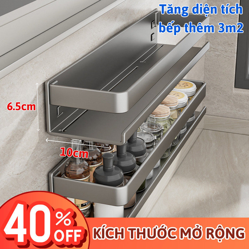 Kệ Đựng Gia Vị Treo Tường Joful home Đựng Hủ Gia Vị Đa Năng Bằng Thép Cao Cấp Treo Nhà Bếp Tiện Lợi 