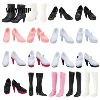  WAY2TOP Hero Doll Boot Nhựa Chân Dài 2cm Giày Bốt Đầu Gối Dài Thời Trang 