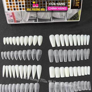Móng Úp Tay HSM 500 Móng, Đủ Size, Nhiều Form Vuông Thang Tròn Nhọn, Nhựa Trong Đục, Làm Nail Đa Dạng Và Sáng Tạo