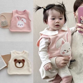 Quần Áo Mùa Đông Cho Bé Phiên Bản Hàn Quốc Trẻ Em Hoạt Hình Dễ Thương Nhung Tank Top Dành Cho Nam Nữ Bé Mùa Đông Ấm Áp Áo Vest Đa Năng
