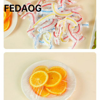 FEDAOG 100 Túi Nhựa, Miệng Co Giãn Nhiều Màu Sắc Dùng Một Lần Bao Đựng Thực Phẩm, Nắp Thực Phẩm Co Giãn Nhựa Cấp Thực Phẩm Giữ Tươi Dùng Một Lần Bìa Phim