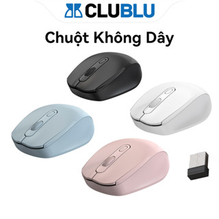 -CLUBLU- Chuột Không Dây 2.4G Cho Laptop PC Macaron Nút Ấn Tĩnh Âm Không Văn Phòng Sinh Viên Cute