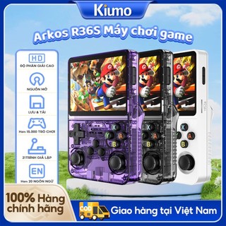 Kiumo【128G/64G+OS】R36S Máy chơi game cầm tay Arkos, RK3326 Quad-Core, 15.000 trò chơi cổ điển, màn hình IPS HD 3,5 inch