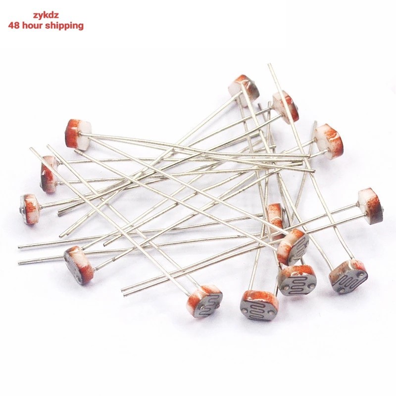 100 Chiếc 5528 LDR Photo Light Điện Trở Nhạy Cảm Quang Điện Quang Điện Quang Điện GL5528 5537 5506 5