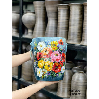 (Hàng đặt trước) Bình Hoa Vuốt Tay Vẽ Sơn Mài 3D Siêu Đẹp, Bình Cắm Hoa, Bình Decor Gốm Vuốt Tay Bát Tràng Cao Cấp