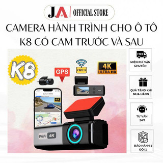 CAMERA HÀNH TRÌNH OTO K8, CAMERA TRƯỚC + SAU, 4K HD 1080HP, KẾT NỐI APP ĐIỆN THOẠI, TỐC ĐỘ KẾT NỐI CAO, JA OFFICIAL