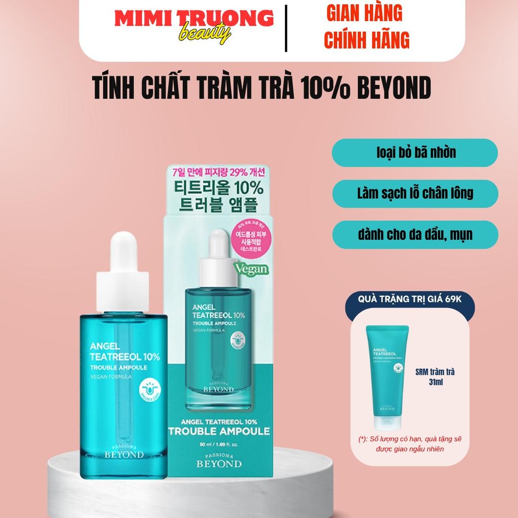 CTY| Serum Tinh chất tràm trà thuần chay Beyond Angel Teatreeol 10% Trouble Ampoule  mimitruongbeaut