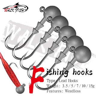 Mồi cá mềm CÁ WALK đa kích cỡ (3.5g đến 15g), móc mềm chống nhám và chống mất