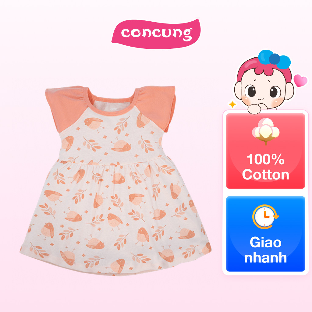 Đầm bé gái Animo Easy LU0924073 (3Y,Cam sữa)