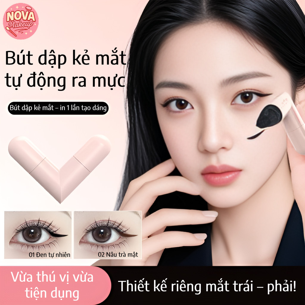 Khuôn in kẻ mắt – bút in dấu kẻ mắt hai đầu – nét mực rõ, lâu trôi, trang điểm nhanh chóng