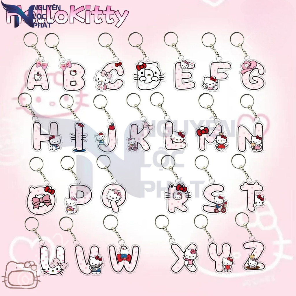 Chữ Cái Tiếng Anh Móc Khóa Hello Kitty Móc Khóa Cặp Đôi Móc Khóa Lời Chúc Tốt Nhất Móc Khóa Người Bạn Quà Tặng Sinh Nhật